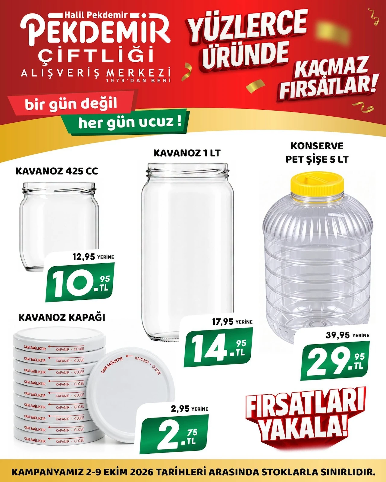 Pekdemir Market - İndirim Broşürü 02 - 09 Ekim 2026 kapağı