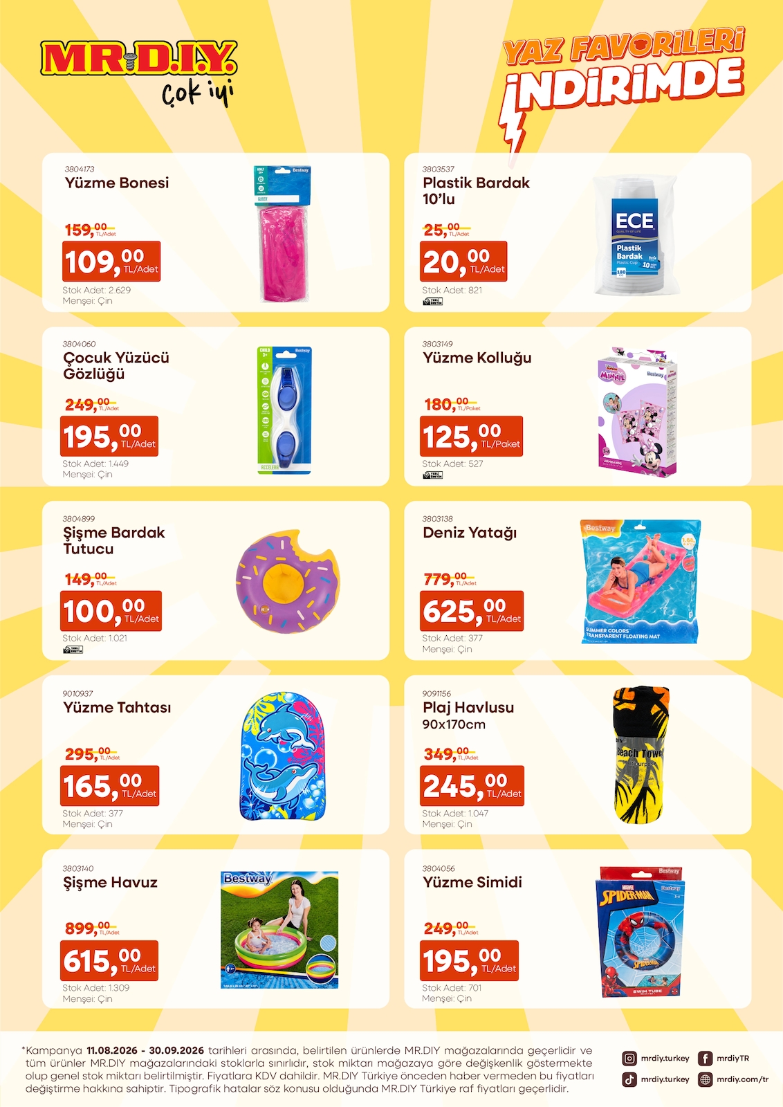 Mrdiy 11 Agustos 2026 Indirim Brosuru kapağı