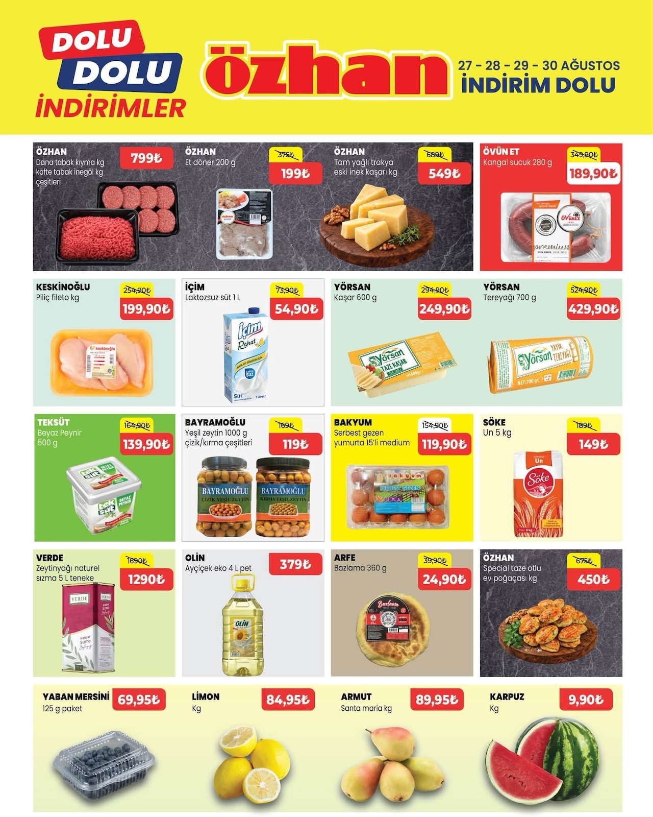 Ozhanmarketlerzinciri 27 Agustos 2026 Indirim Brosuru kapağı
