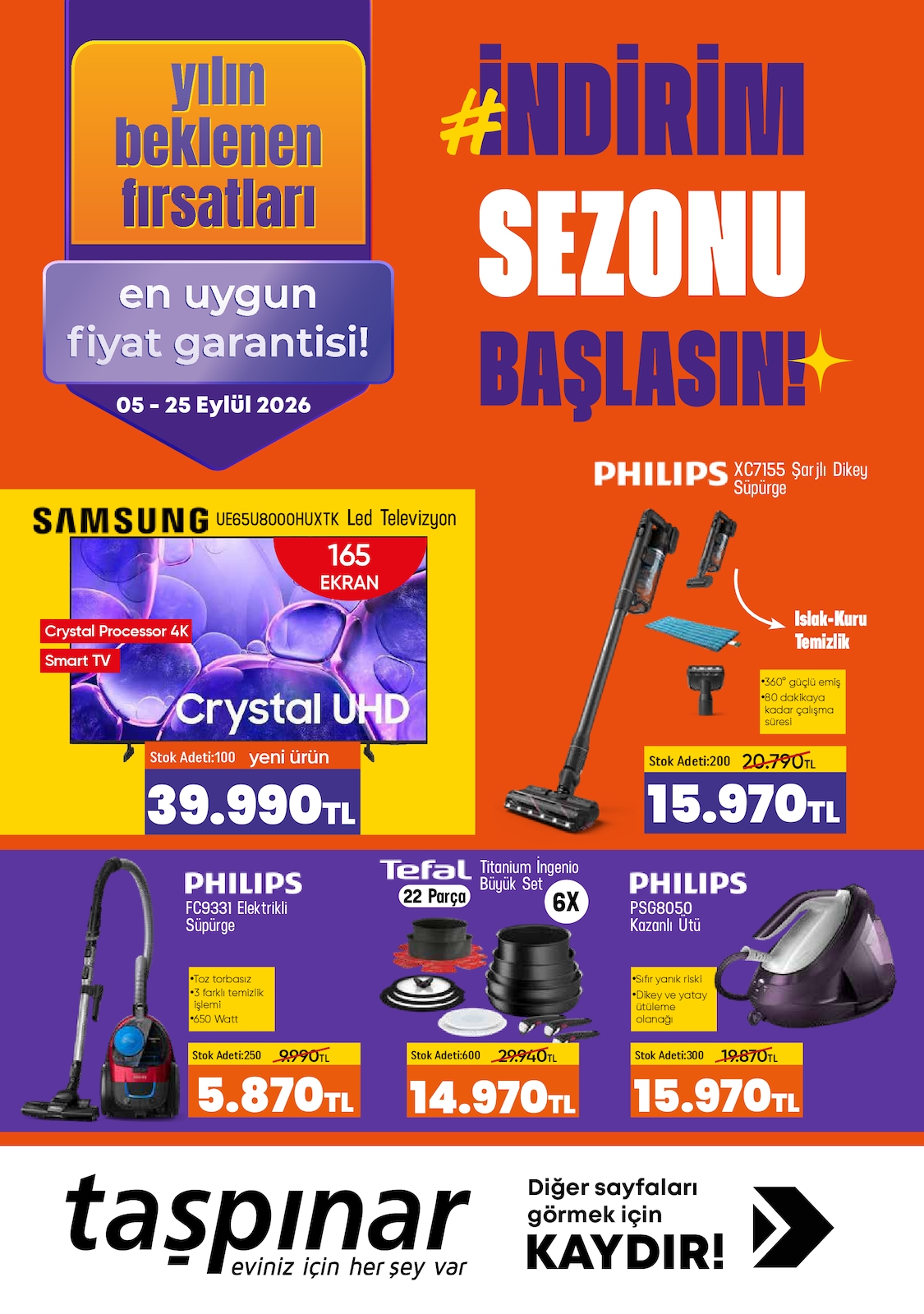 Taspinar 5 Eylul 2026 Indirim Brosuru kapağı