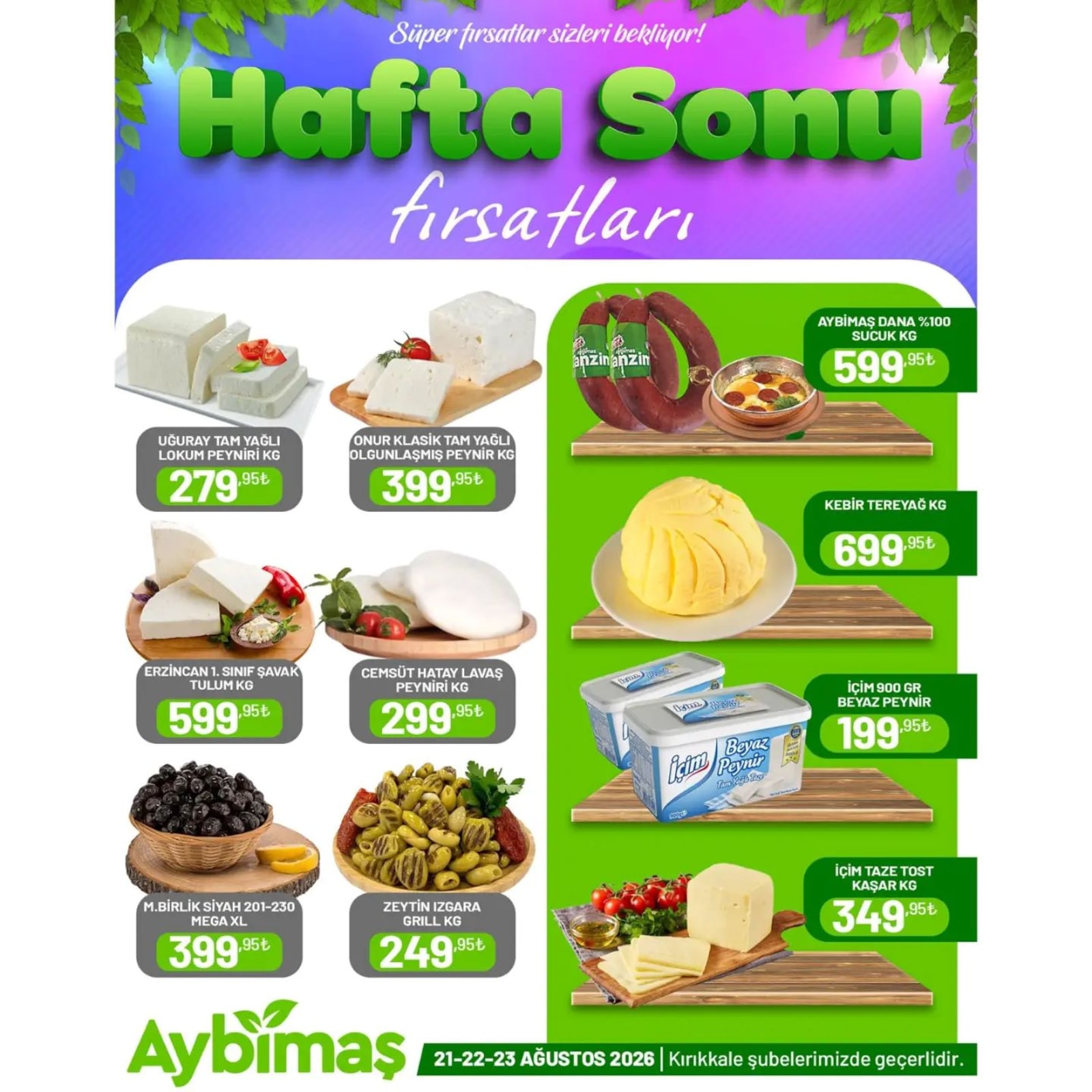 Aybimas 21 Agustos 2026 Hafta Sonu Indirim Brosuru kapağı