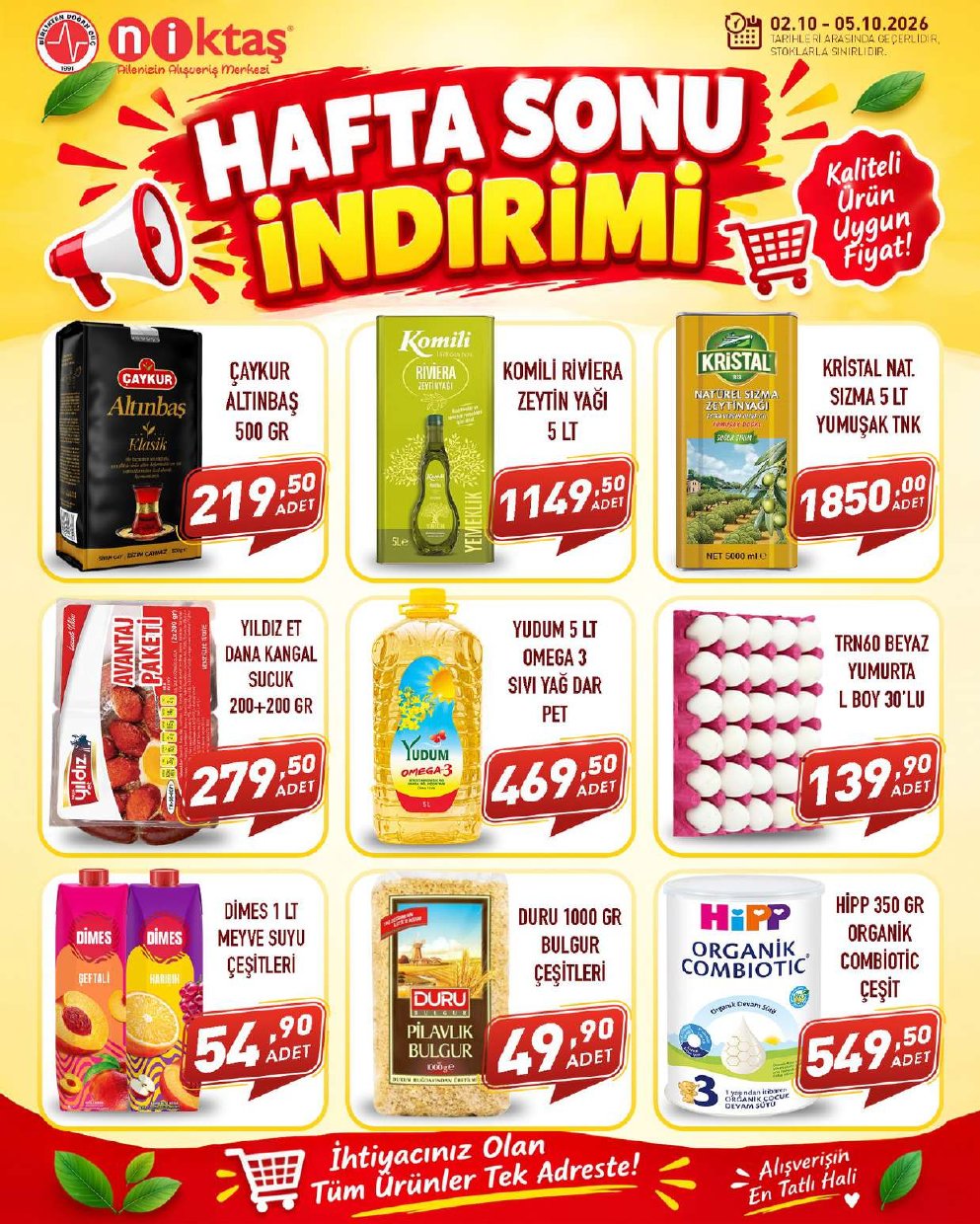 Niktaş Market Hafta Sonu İndirim Kataloğu kapağı