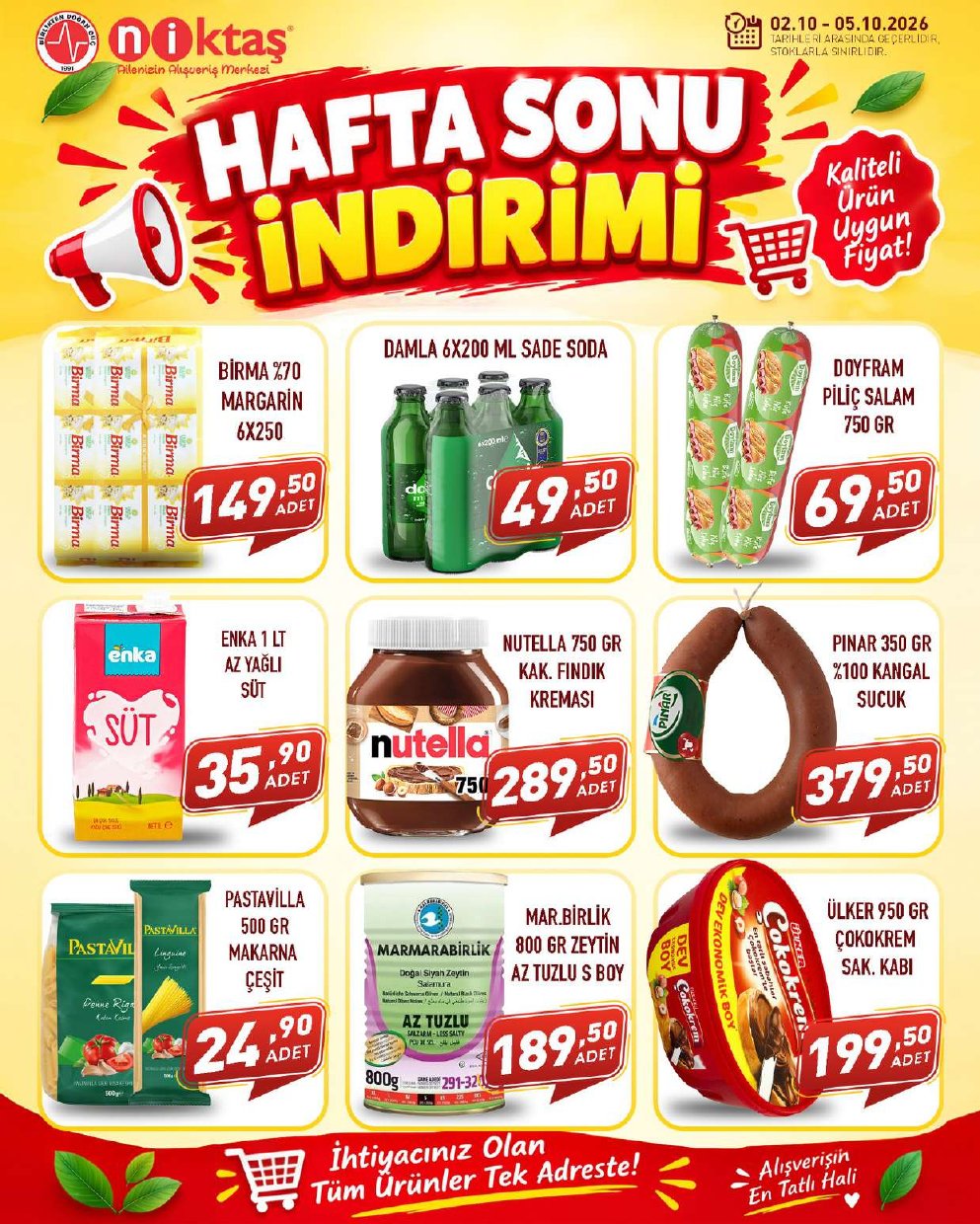 Niktaş Market Hafta Sonu İndirim Kataloğu — 3. sayfa