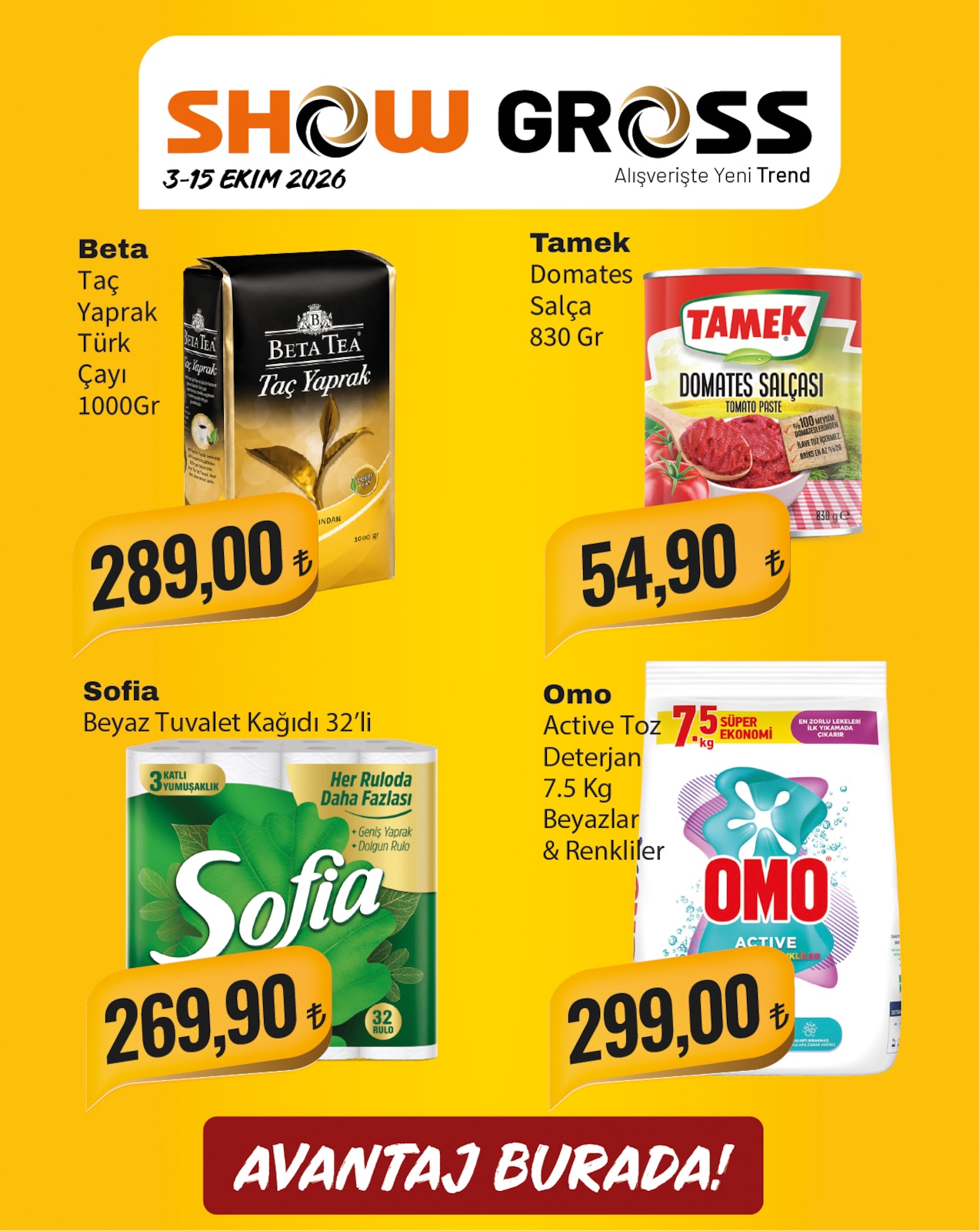 Showgross 3 Ekim 2026 Indirim Brosuru kapağı