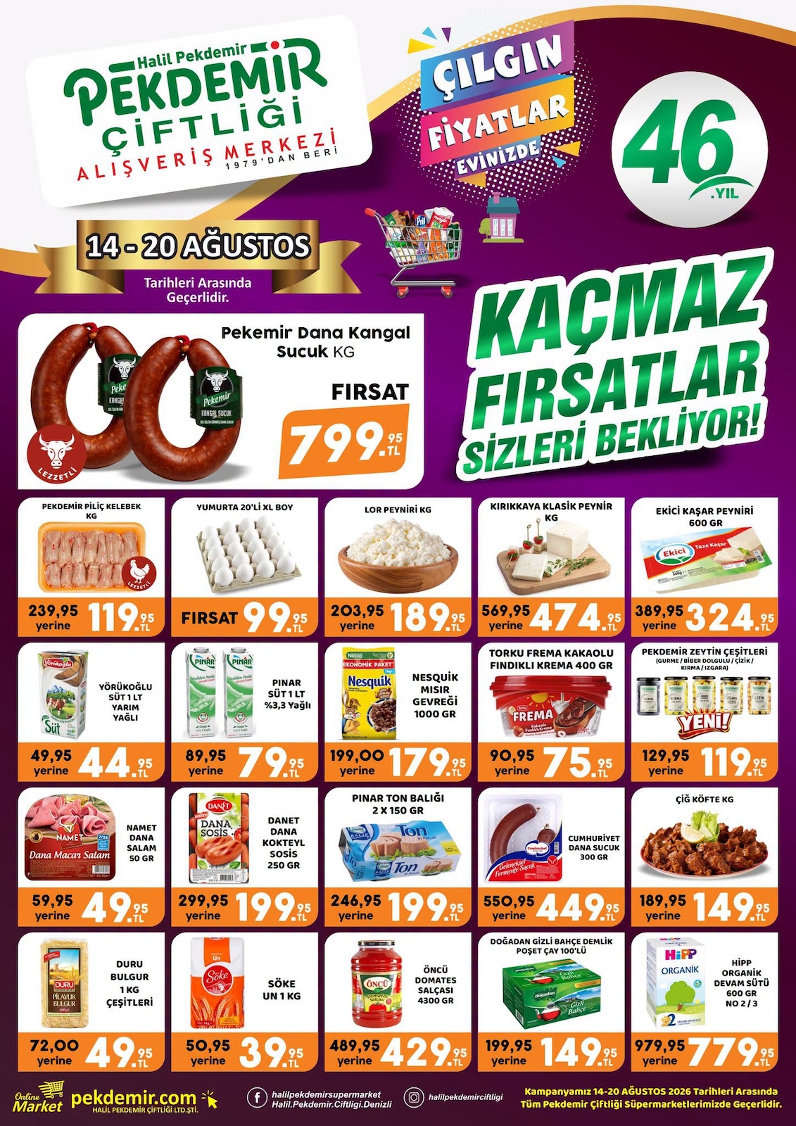 Pekdemirmarket 14 Agustos 2026 Indirim Brosuru kapağı