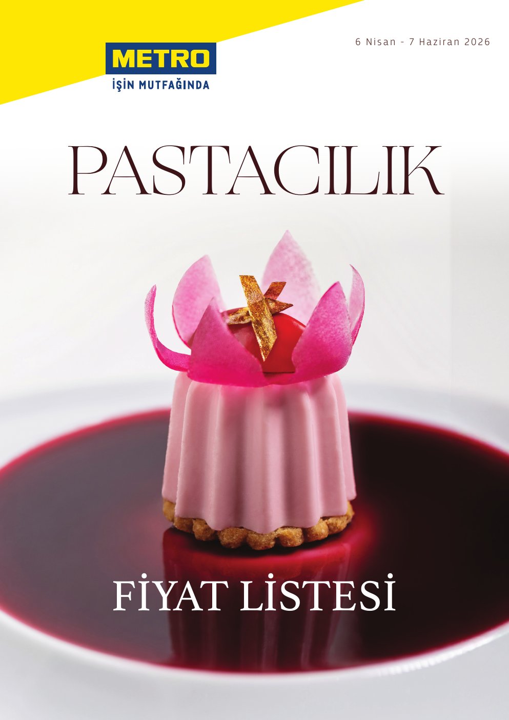 METRO MARKET — Pastacılık Fiyat Listesi kapağı