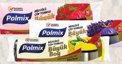 Polmix Büzgülü Çöp Torbası Limon 10'lu 65 x 70 cm