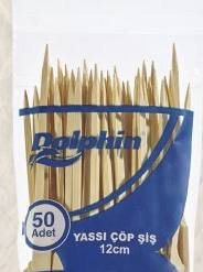 Dolphin Yassı Çöp Şiş 50'li 12 cm