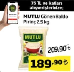 Mutlu Gönen Baldo Pirinç 2.5 kg