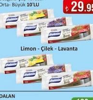 POLMİX Büzgülü Çöp Torbası Orta Boy 10'LU Çilek
