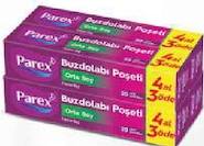 Parex Buzdolabı Saklama Poşeti Orta Boy 4 al 3 öde 80'li
