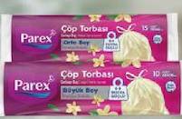 Parex Çöp Torbası Büzgülü Vanilya Kokulu Orta Boy 15'li