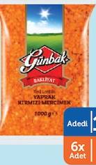 Günbak Kırmızı Mercimek 1 Kg