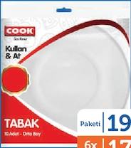 Cook Ekonomik Plastik Tabak 10'lu