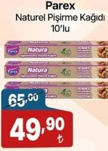 Parex Naturel Pişirme Kağıdı 10'lu