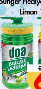 Doa Bulaşık Deterjanı Sünger Hediyeli Elma 1 Lt