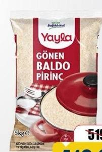 Yayla Gönen Baldo Pirinç 5 KG