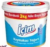 İçim Yoğurt Eko Yarım Yağlı 3 KG