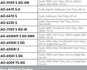 Ankastre AO-6004 YS-DG Ocak
