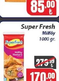 Super Fresh Milföy 1000 gr.