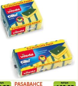 Vileda Bulaşık Süngeri 5'li Düz