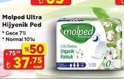 Molped Ultra Hijyenik Ped Gece 7'li