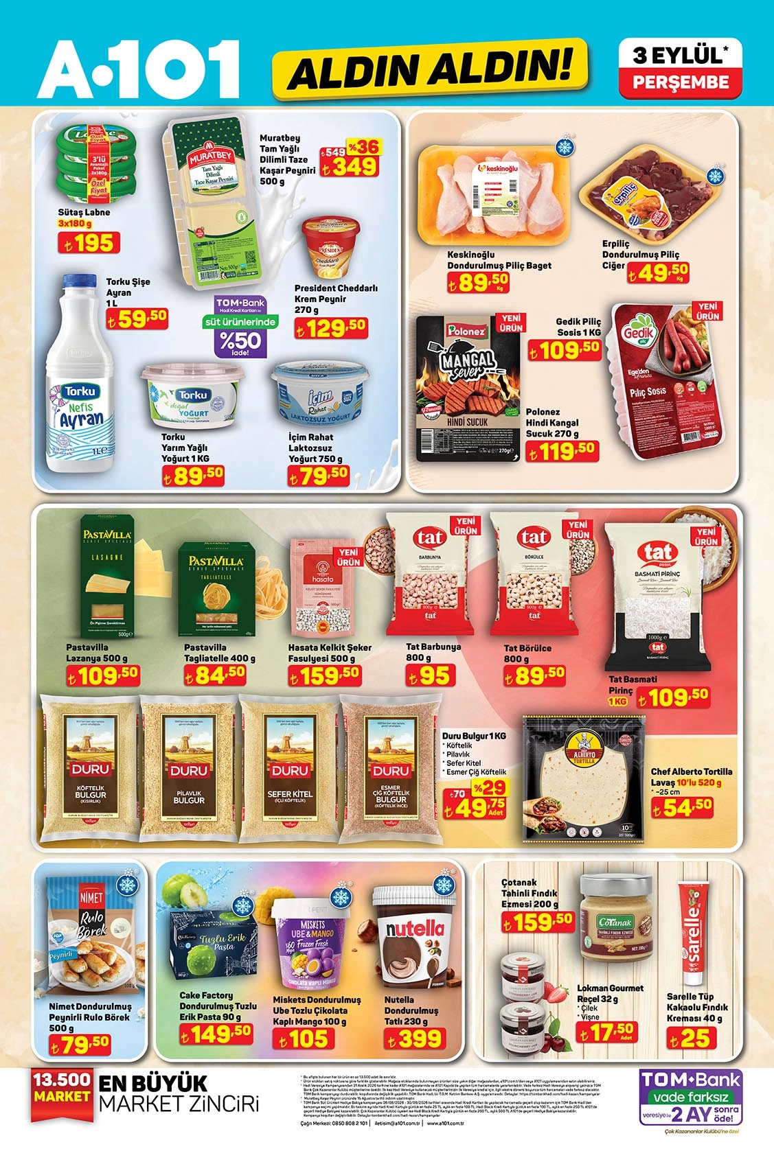A101 3 Eylül'dan itibaren